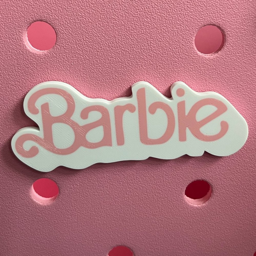 B Stock BARBIE Logo Bogg Bit-Barbie Logo Bogg Charm-New!